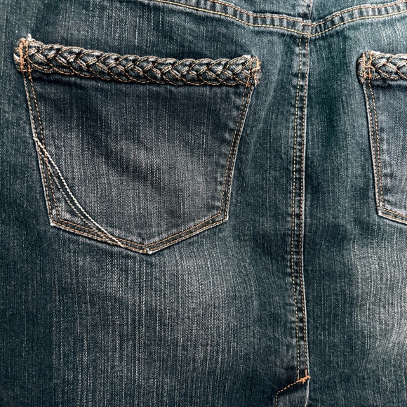 Converse One Star Dark Wash Denim Skirt Size 10 EUC - Picture 6 of 6